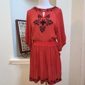 Chelsea & Violet embroidered dress elastic waist